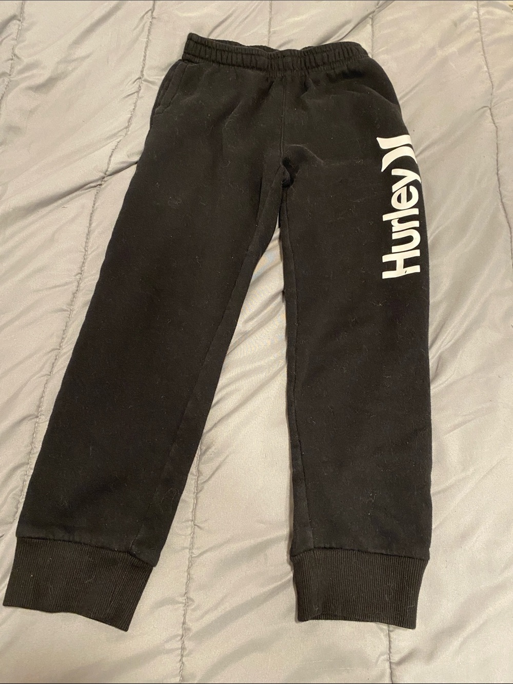 Hurley Black Sweatpants with White Logo